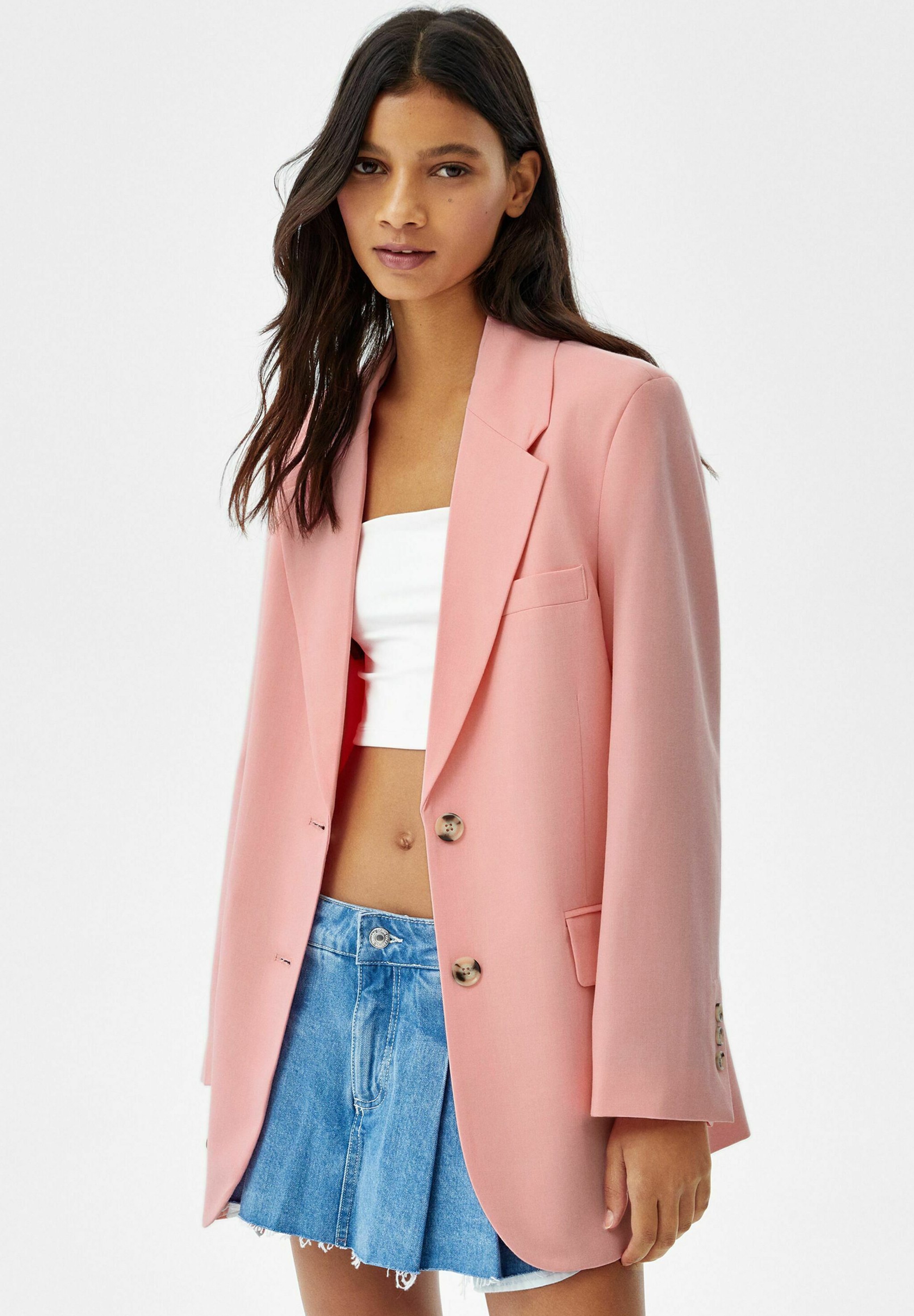 Bershka MASCULINE - Blazer - pink - Zalando.ie