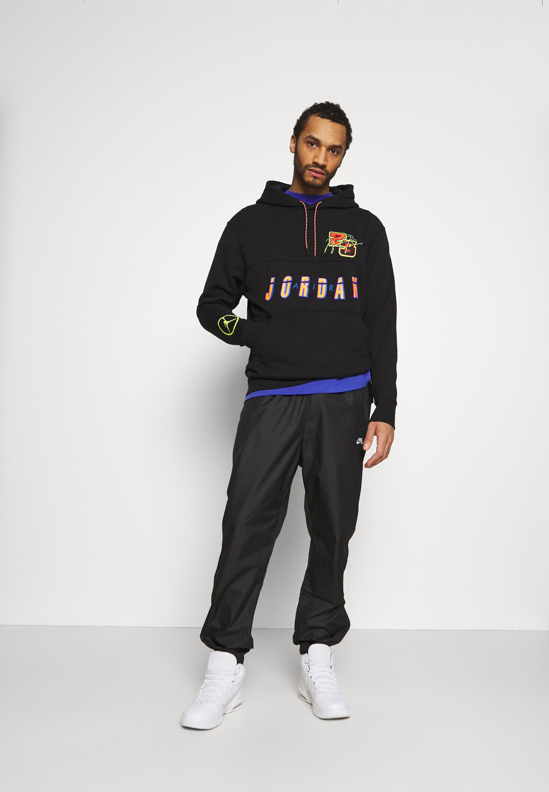 Jordan HOODIE - Sudadera - black/cyber/negro - Zalando.es