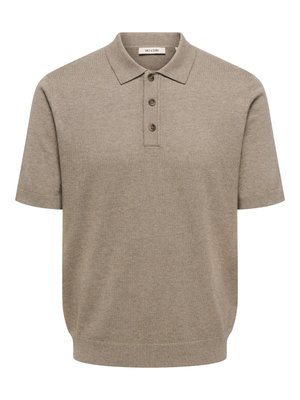 Only & Sons, Knitted neck ONSLOUI Knit - - Polo - desert taupe