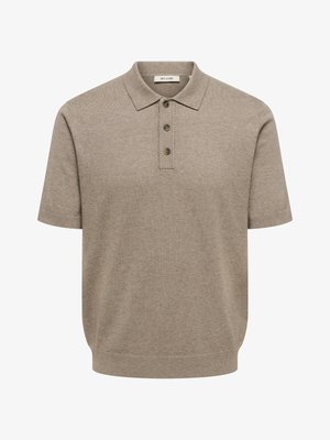 Only & Sons, Knitted neck ONSLOUI Knit - - Polo - desert taupe