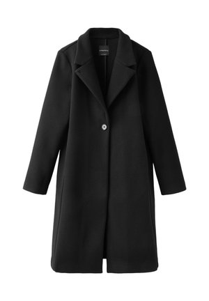 Stradivarius, BASIC SOFT-TOUCH COAT - Manteau classique - black