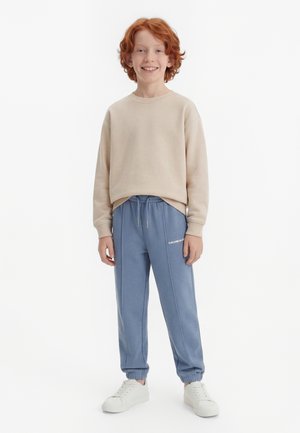 Calvin Klein Jeans RELAXED PINTUCK SWEATPANT UNISEX - Pantalon de survêtement - blue