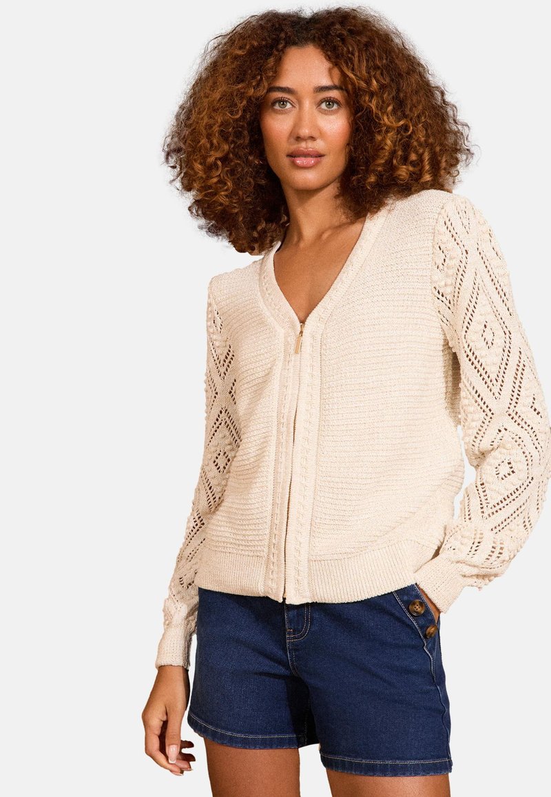 Love & Roses - REGULAR FIT - Cardigan - ivory, Enlarge
