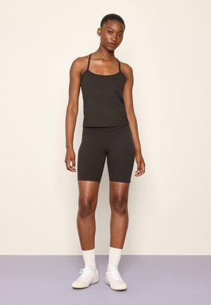 Lindex, LINDEX BIKER SHORTS LINDEX - Leggings - Trousers - dark brown