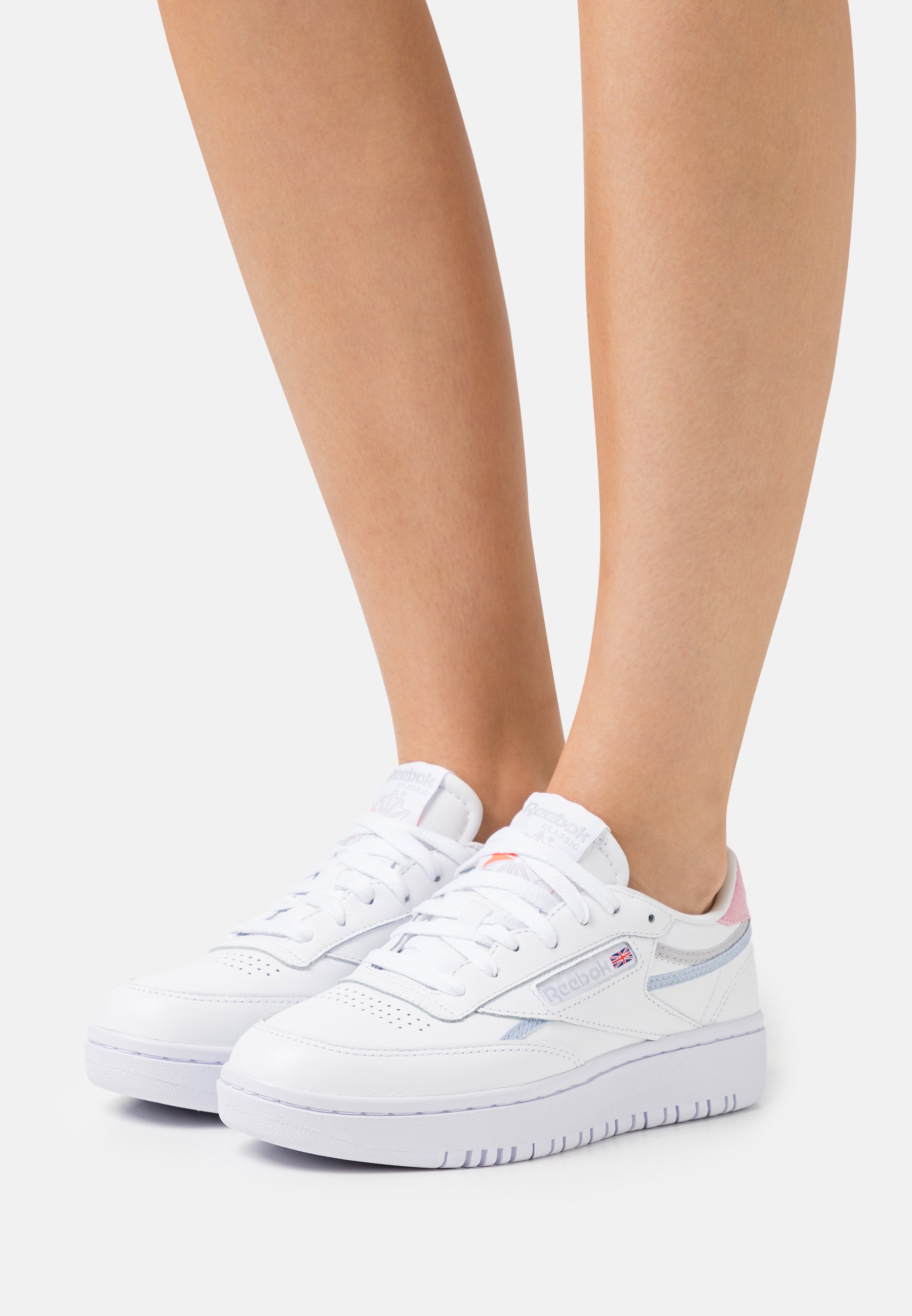 reebok orange and white