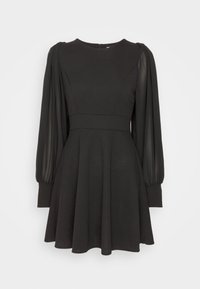 KAT SLEEVE DRESS - Jerseykjole - black