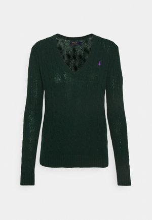 Striktrøje - dark green