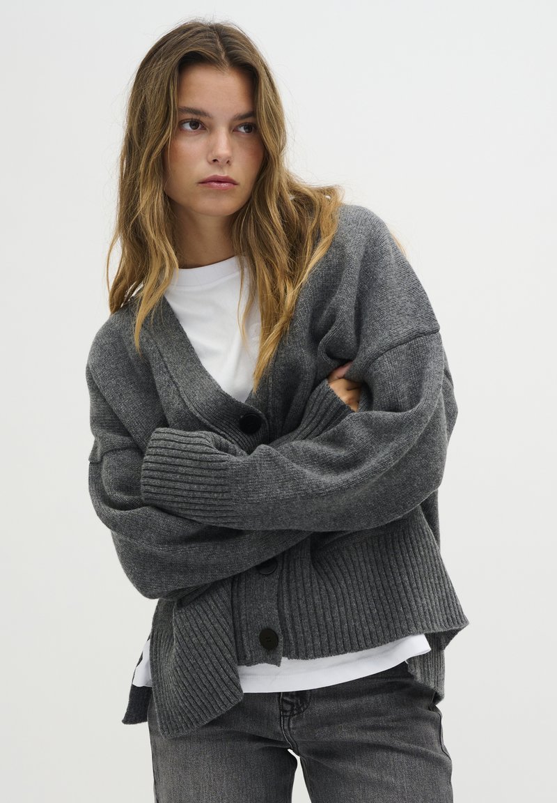 My Essential Wardrobe Kardigan - dark grey melange