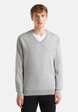 United Colors of Benetton V-NECK - Jersey de punto - grey