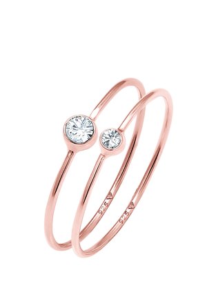 STACK - MIT KRISTALLEN VON SWAROVSKI® - Sormus - rose gold-coloured