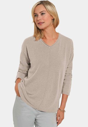 MIT V-AUSSCHNITT - Pullover - sand