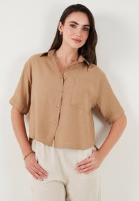LELA Button-down blouse - biscuit