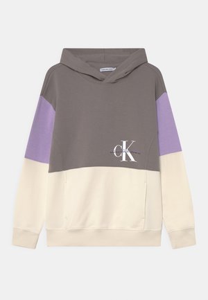 HOODIE EXCLUSIVE UNISEX - Jersey con capucha - grey/beige/purple