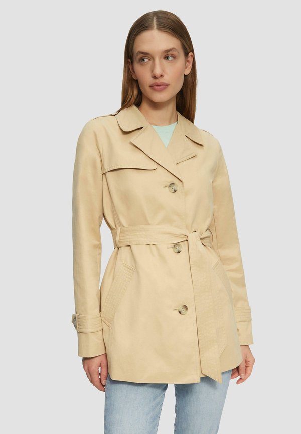 MIT GÜRTEL IM SLIM FIT - Trenchcoat - sandstein