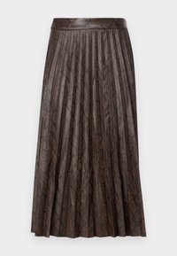 VMNITA PLISSE SNAKE SKIRT - Áčková sukně - chocolate torte