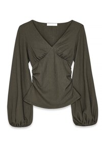 VOLUME SLEEVE - Blūze - khaki