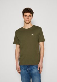GANT PRINTED ARCHIVE SHIELD - T-Shirt basic - juniper green
