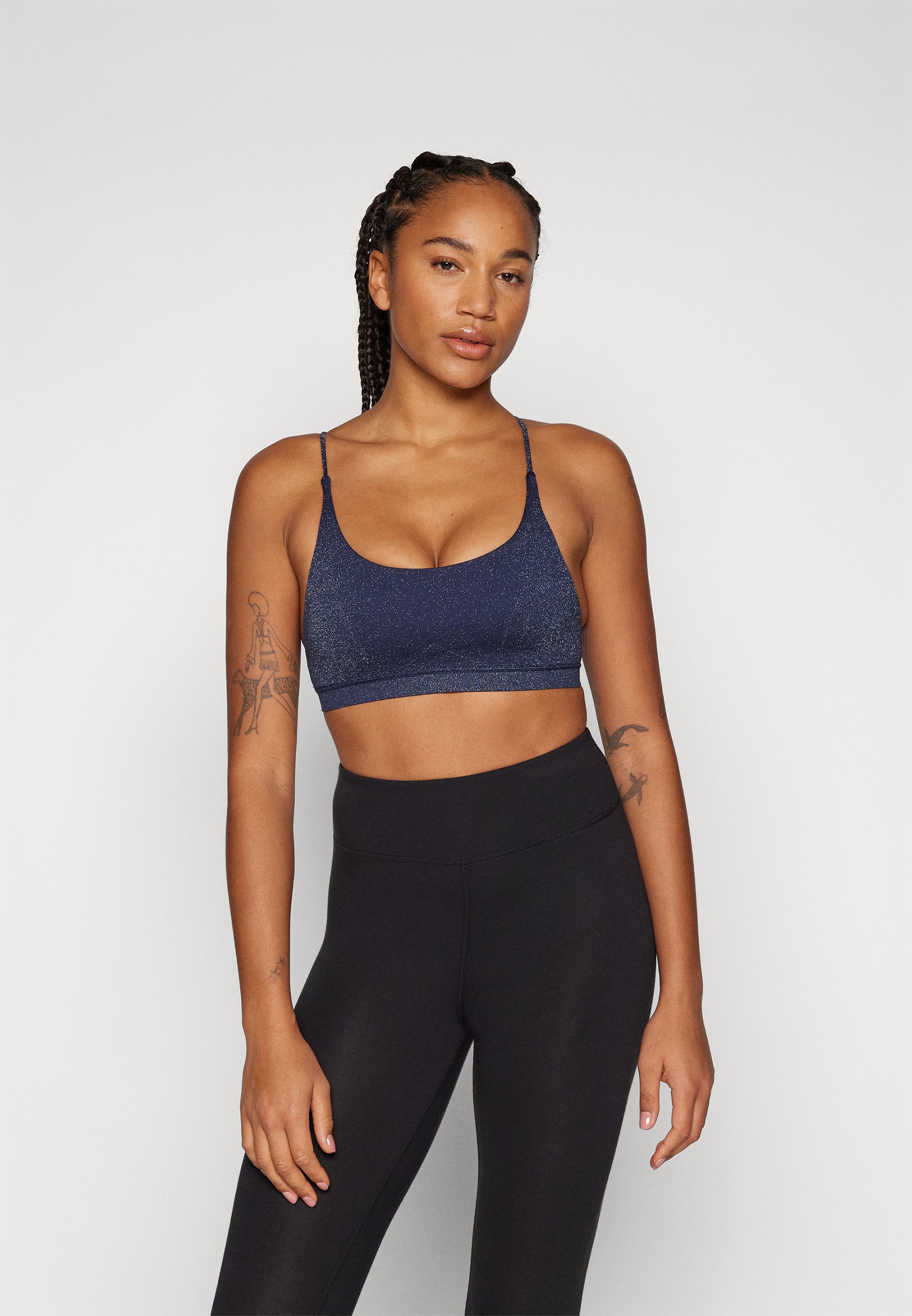 Women's Seamless Strappy Bralette - Criss-Cross Front Sports Top For Workouts (Small-Medium)