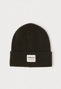 MOJO LOGO BEANIE KEY - Kootud müts - olivine