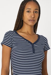 Hollister Co. HENLEY  - T-shirt basic - navy