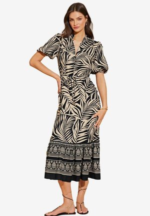 Lipsy PUFF SLEEVE REGULAR FIT - Paitamekko - natural palm print