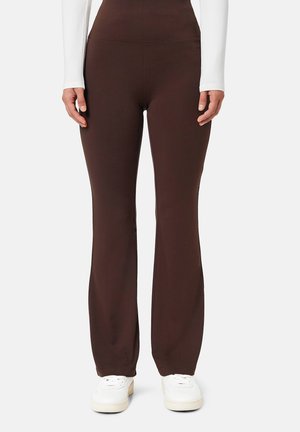 Les Lunes BELLE WARM FLARED  THERMO - Pantaloni - dark coffee