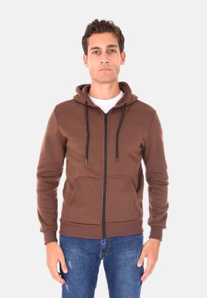 CAPPUCCIO - Felpa con zip - brown