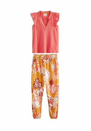 SET - Pyžamová súprava - ochre yellow floral