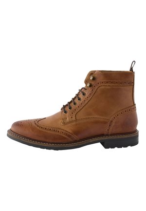 Schnürstiefelette - tan brown