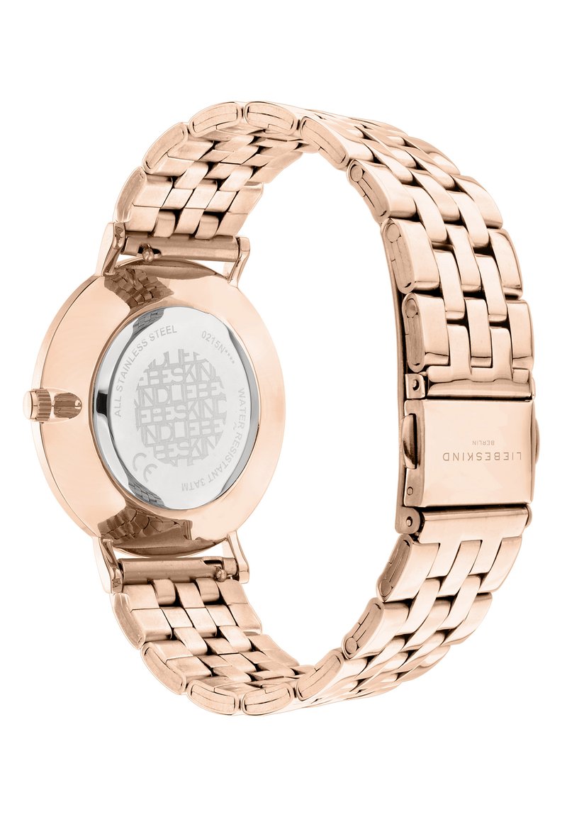 Liebeskind Berlin Anello LJ-1598-R-58 - Triplo In Acciaio Inox Con Finitura IP Oro Rosa, Taglia 58 - 4