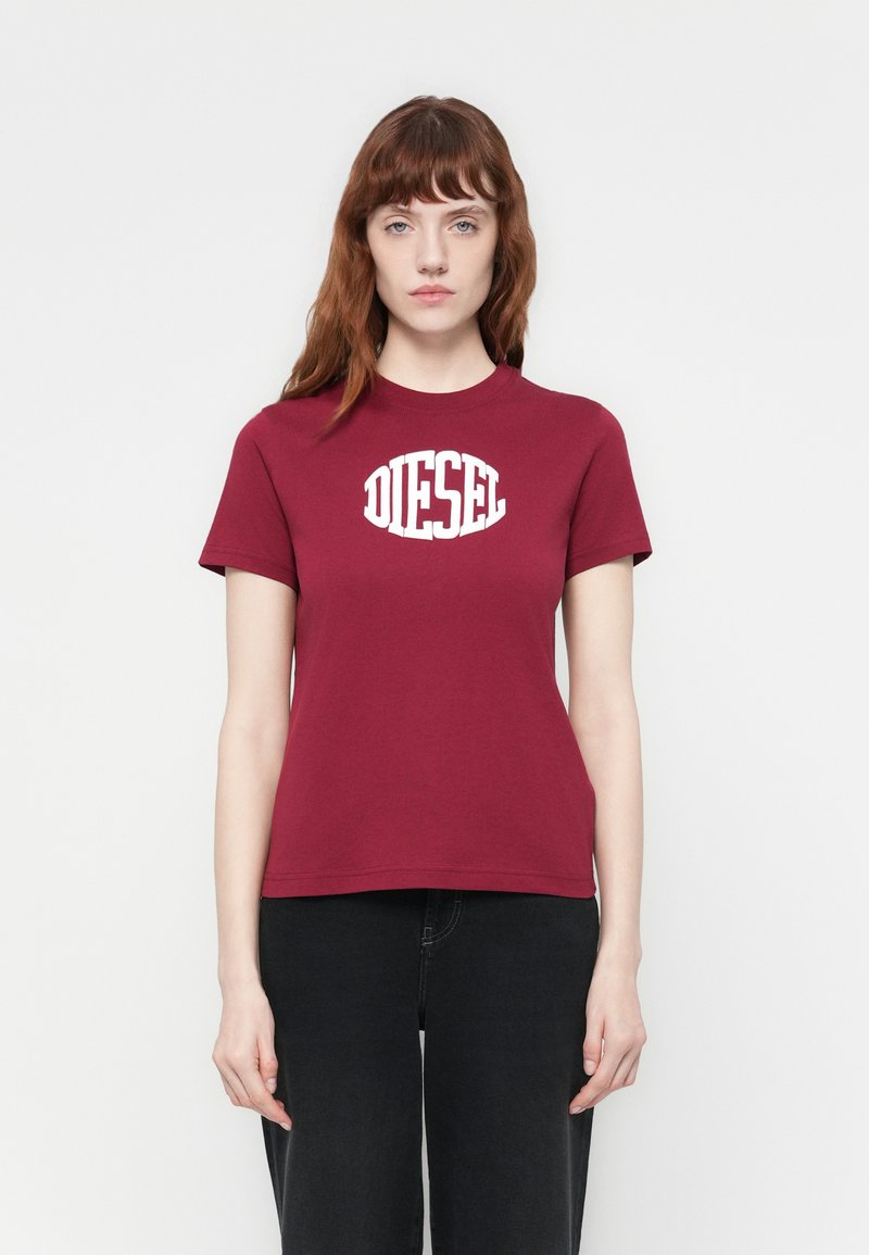Diesel T-shirt print rood