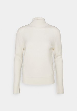 SIMPLE HIGH NECK - Jumper - white