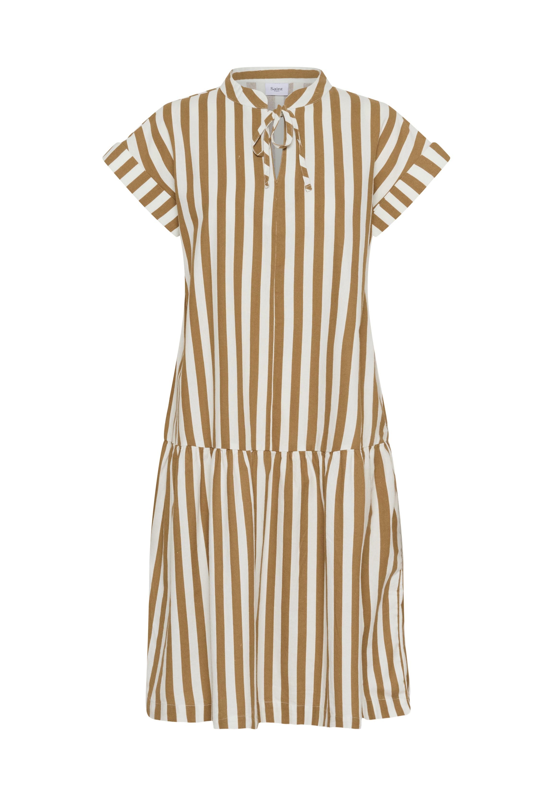 Saint Tropez SZZALINDA - Shirt dress - tiger s eye ice stripe
