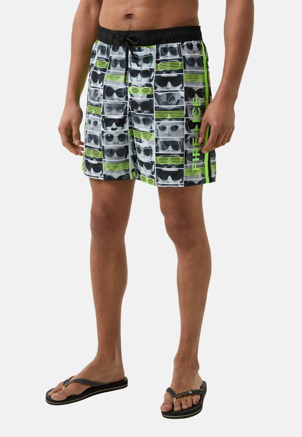 BADE SORIN - Badeshorts - grau neon grün
