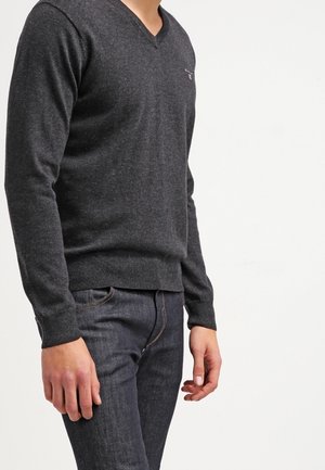 Strickpullover - mottled dark grey