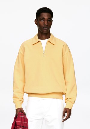 HALF ZIP POLO SHIRT - Sweatshirt - yellow