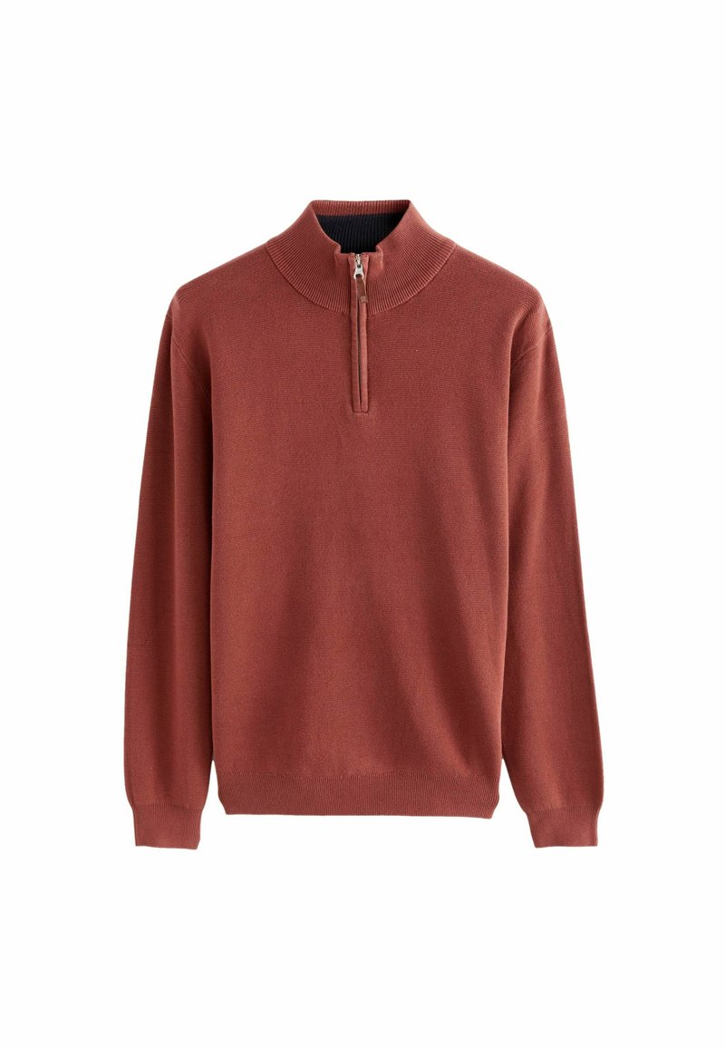 Next ZIP NECK REGULAR FIT - Vesta - burnt clay red
