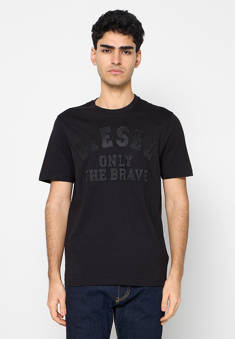 Diesel T-shirt print zwart