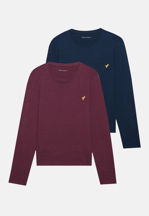 2 PACK - Langarmshirt - dark blue/bordeaux