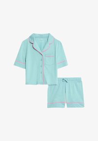 Pyjashort enfant en coton côtelé avec dentelle (du 6 au 16 ans) | BLUE | Pyjamas | M&S CH Pyjashort enfant en coton côtelé avec dentelle (du 6 au 16 ans) | BLUE | Pyjamas | M&S CH
