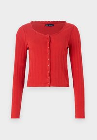 POINTELLE SCOOP CARDI - Vesta na kopčanje - new nordic red