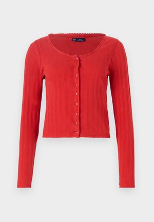 GAP POINTELLE SCOOP CARDI - Cardigan - new nordic red