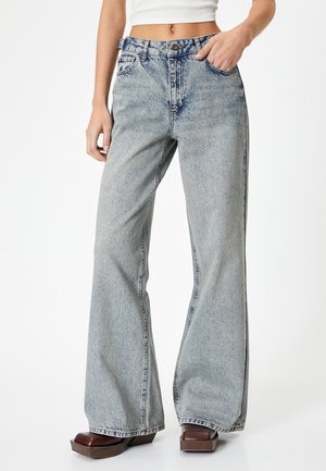 WIDE - Flared Jeans - blue denim
