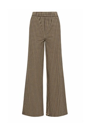Long Tall Sally, TALL WIDE LEG TROUSERS - Stoffhose - brown
