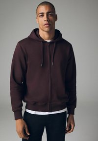Next PREMIUM RICH - REGULAR FIT - Sudadera con cremallera - burgundy red