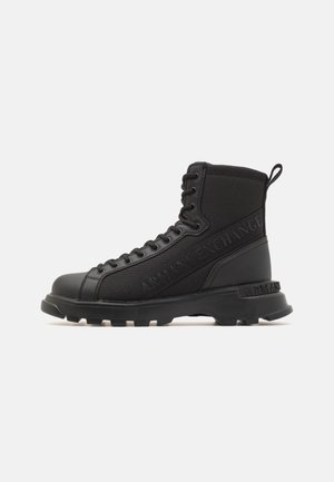 DESERT - Botine cu șireturi - black