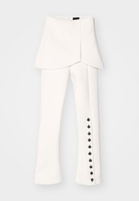 MULTI BUTTON BASQUE PANTS - Auduma bikses - ivory
