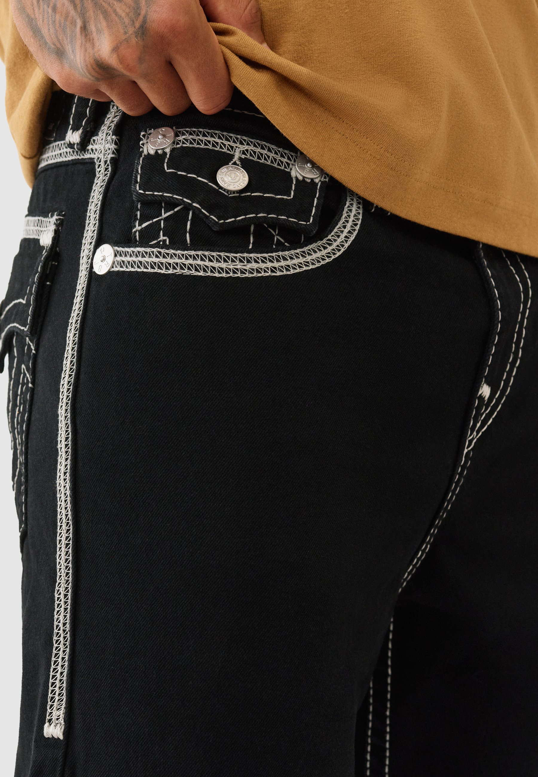 True Religion VINNY BAGGY - Jeans Relaxed Fit - body rinse black