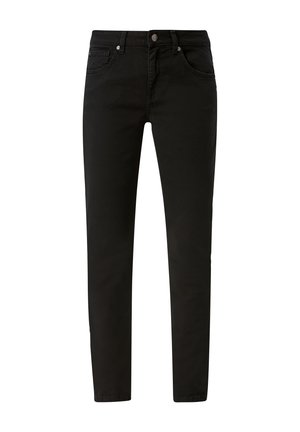 SLIM  TWILL STRETCHBROEK - Vaqueros slim fit - black