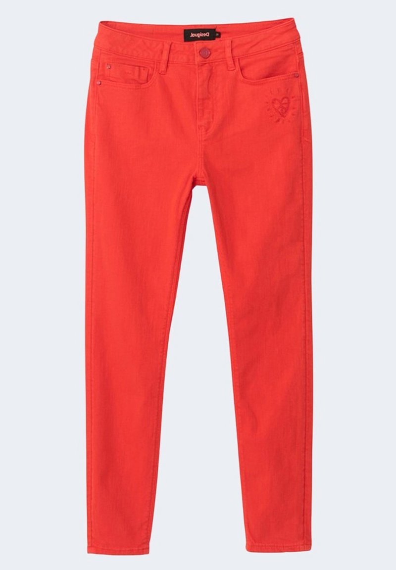 Desigual Jeans Skinny Fit koraalrood